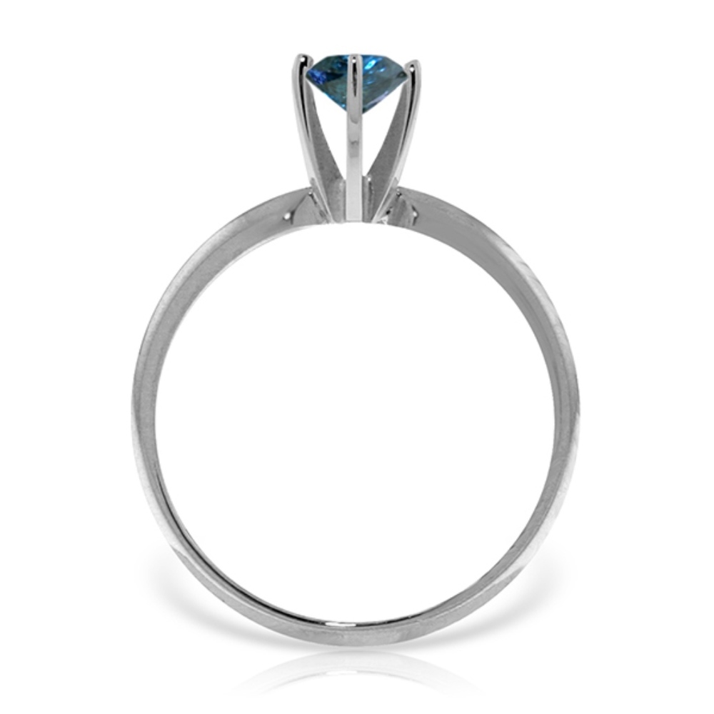 SOLITAIRE RING WITH 0.50 CT. NATURAL BLUE DIAMOND - Picture 2 of 5